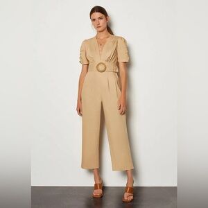 Karen Millen Belted V-Neck Jumpsuit (NWT)